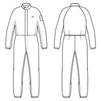 ミドリ安全 作業服 クリーンウェア つなぎ服 高通気性タイプ VEYG620N ネイビー LLサイズ 3148007806 1点（直送品）
