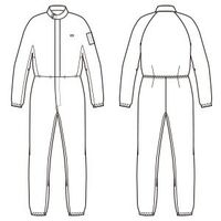 ミドリ安全 作業服 クリーンウェア つなぎ服 VEYG525N ネイビー Lサイズ 3148009905 1点（直送品）