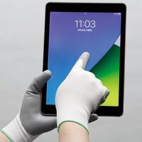 ミドリ安全 作業手袋 タッチパネル対応 品質管理 ウレタン NP180DS 薄手 LLサイズ(10双/袋) 4045105440 1袋（直送品）