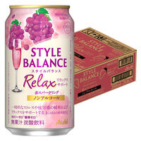 ノンアルコール チューハイ アサヒスタイルバランス リラックスサポート 赤 スパークリング 缶 350ml 1ケース(24本)
