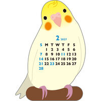 グリーティングライフ 【2027年版】アニマルダイカットカレンダーミニ インコ C-1787-ET 1冊