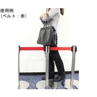 大和産業 自動ロック付きベルトパーテーション ロータイプ ベルト色:赤 BLTNL-RD 1本 65-5689-54（直送品）