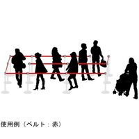 大和産業 自動ロック付きベルトパーテーション ベルト色:赤 BLTNS-RD 1本 65-5689-48（直送品）