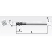 岡崎精工 逆段ハイヘリカルエンドミル4枚刃 SEE4TL 14 1本（直送品）