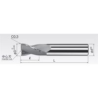 岡崎精工 超硬ロウ付スクエアエンドミル2枚刃 BED2 32 1本（直送品）