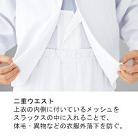 ミドリ安全 白衣 食品産業向け作業服 半袖ブルゾン MHS319B上 ブルー 5Lサイズ 3121197709 1点（直送品）