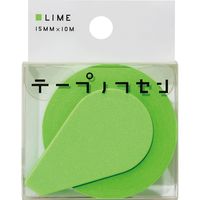 ヤマト テープノフセン 15mm×10m ケース入り ライム TF-15-LIN 1セット(3個)