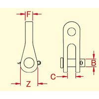エスコ 10.9mm ジョーアイ EA638KH-224 1セット(4個)（直送品）