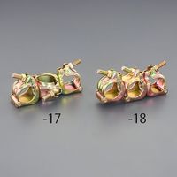 エスコ φ48.6mm 三連クランプ(直交) EA948TE-17 1セット(5個)（直送品）