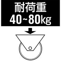 エスコ 40mm キャスター(ツインホイール/ブレーキ付/M10xP1.5) EA986TG-36 1セット(10個)（直送品）