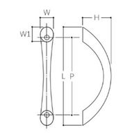 エスコ 155mm ブリッジハンドル(マットブラック) EA951HA-88 1セット(10個)（直送品）