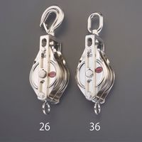 エスコ 75mm/ 500kg フック型滑車(ステンレス/2輪) EA987HJ-26 1個（直送品）