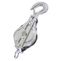 エスコ 100mm/ 1ton フック型滑車(ステンレス) EA987HJ-22 1個（直送品）