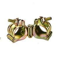 エスコ φ48.6mm ジョイントクランプII型(二連/蝶番型) EA948TE-42 1セット(4個)（直送品）