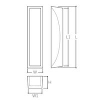 エスコ 90x 22 mm 引戸取手(木製) EA951C-74 1セット(15個)（直送品）