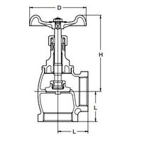 エスコ RC 1 ” グローブバルブ(青銅製) EA470CA-110 1個（直送品）