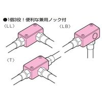 エスコ φ22mm ユニバーサルボックス(1ー3方出)ベージュ EA940CS-196 1セット(10個)（直送品）
