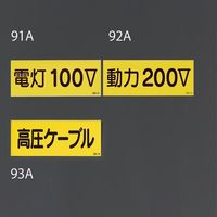 エスコ 80x200mm 電気関係ステッカー(電灯100V) EA983BT-91A 1セット(50枚)（直送品）