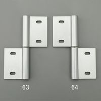 エスコ 70x102mm 40角用アルミ旗丁番(左用) EA976CB-63 1セット(4個)（直送品）