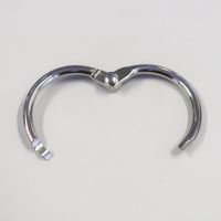 エスコ 32mm チェーンキャッチ(スチールニッケルメッキ製) EA638JG-131 1セット(10個)（直送品）