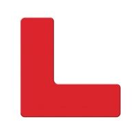 エスコ L型 マーカー(高耐久/赤/2枚) EA944SJ-103 1セット(20枚:2枚×10パック)（直送品）