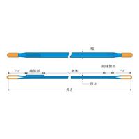 エスコ 25mmx5.0m/ 1.0ton ベルトスリング(シグナル) EA981FG-5 1本（直送品）