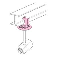 エスコ H・L形鋼用ビームラックル EA440AF-39 1セット(10個)（直送品）