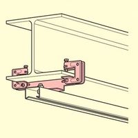 エスコ 175ー200mm H・C形鋼用ビームラックル EA440AF-253 1セット(10個)（直送品）