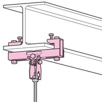 エスコ 140ー205mm H・C形鋼用ビームラックル(吊ボルト用) EA440AF-258 1セット(4個)（直送品）