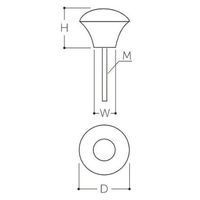 エスコ φ35x20mm/M4 つまみ(木製/ねじ込み式) EA951CA-138 1セット(10個)（直送品）