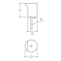 エスコ φ25x30mm/M4 つまみ(木製/ねじ込み式) EA951CA-143 1セット(10個)（直送品）
