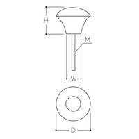 エスコ φ50x24mm/M4 つまみ(木製/ねじ込み式) EA951CA-153 1セット(3個)（直送品）