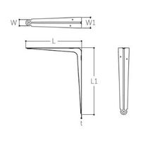エスコ 305x355x30mm 棚受(鋼板製/ホワイト) EA951EC-40 1セット(10個)（直送品）