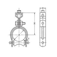 エスコ 50A 熱伸縮配管用吊車(組式) EA440A-150 1セット(10個)（直送品）