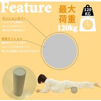 硬め ストレッチ 3個 ブラウン 約16Rx45cm ヨガポール エクササイズ 体幹 ダイエット 便利 おうち時間 姿勢 インテリア（直送品）