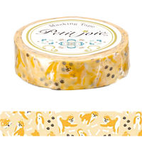 ニチバン マスキングテープ プチジョア 柴犬 幅15mm×18m PJMT-15S015 5巻