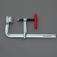 エスコ 0ー 300mm/120mm L型クランプ(グリップ付) EA526B-48 1個（直送品）