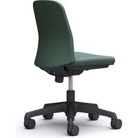 【設置込】オカムラ ライブス エントリーチェア コンパクトタイプ 5本脚 肘なし インターロック 黒×ダークグリーン 1脚（直送品）