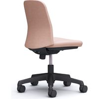 【設置込】オカムラ ライブス エントリーチェア コンパクトタイプ 5本脚 肘なし インターロック 黒×ペールピンク 1脚（直送品）