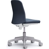 【設置込】オカムラ ライブス エントリーチェア コンパクトタイプ 5本脚 肘なし インターロック 白×インディゴ 1脚（直送品）