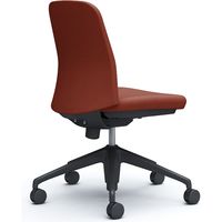 【設置込】オカムラ ライブス エントリーチェア 5本脚 肘なし ツイル 黒×テラコッタ 1脚（直送品）