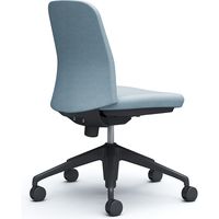 【設置込】オカムラ ライブス エントリーチェア 5本脚 肘なし インターロック 黒×セージ 1脚（直送品）