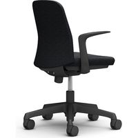 【設置込】オカムラ ライブス エントリーチェア コンパクトタイプ 5本脚 デザインアーム 黒×グレー 1脚（直送品）