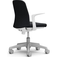 【設置込】オカムラ ライブス エントリーチェア コンパクトタイプ 5本脚 デザインアーム 白×グレー 1脚（直送品）