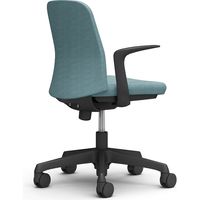 【設置込】オカムラ ライブス エントリーチェア コンパクトタイプ 5本脚 デザインアーム 黒×セージ 1脚（直送品）