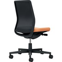【組立設置込】コクヨ モネット 背メッシュ 肘無 ランバー無 背座ツートン ウレタンキャスター ブラック×ペールテラコッタ 1脚（直送品）