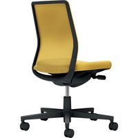 【組立設置込】コクヨ モネット 背メッシュ 肘無 ランバー無 背座同色 ウレタンキャスター ブラック×オリーブイエロー 1脚（直送品）