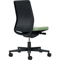 【組立設置込】コクヨ モネット 背メッシュ 肘無 ランバー無 背座ツートン ウレタンキャスター ブラック×パウダーミント 1脚（直送品）