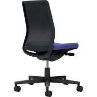 【組立設置込】コクヨ モネット 背メッシュ 肘無 ランバー無 背座ツートン ウレタンキャスター ブラック×ディープパープル 1脚（直送品）