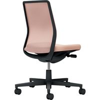 【組立設置込】コクヨ モネット 背メッシュ 肘無 ランバー無 背座同色 ウレタンキャスター ブラック×アッシュピンク 1脚（直送品）